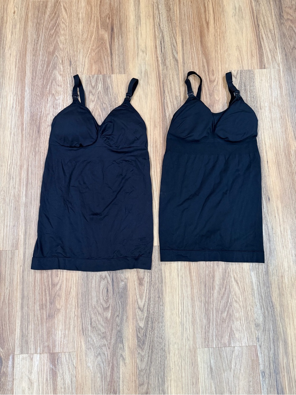 Lot of 2 iLoveSIA Black Nursing Tank Tops Size Large